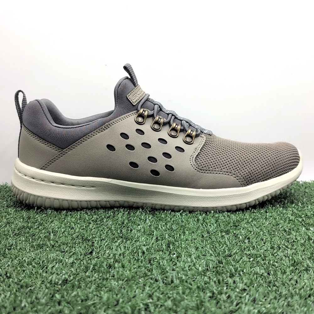 Skechers Volero ARZA Shoes Mens Size 9 Taupe Khaki Athletic Daily Sneaker 210050